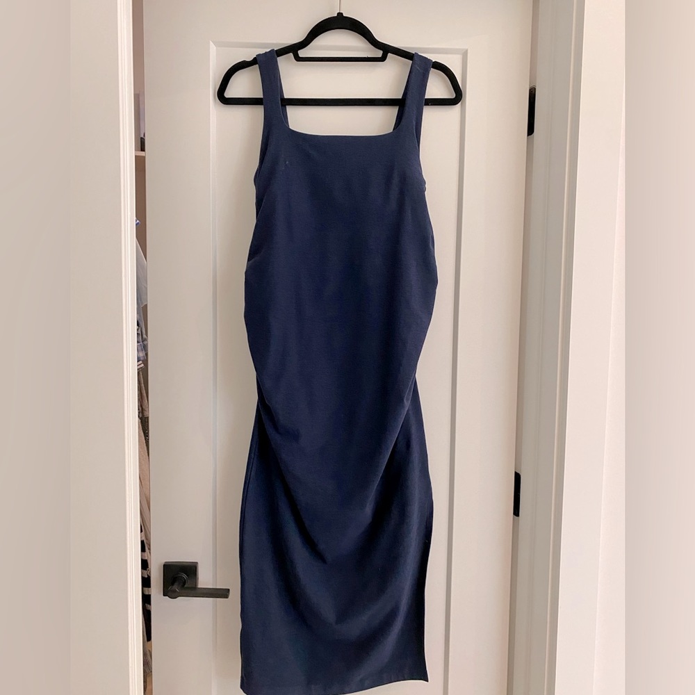 Beyond Yoga Spacedye Icon Maternity Dress Medium Nocturnal Navy